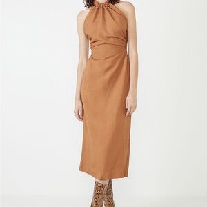 Bardot Grecian Tan Midi Dress - NWT - S